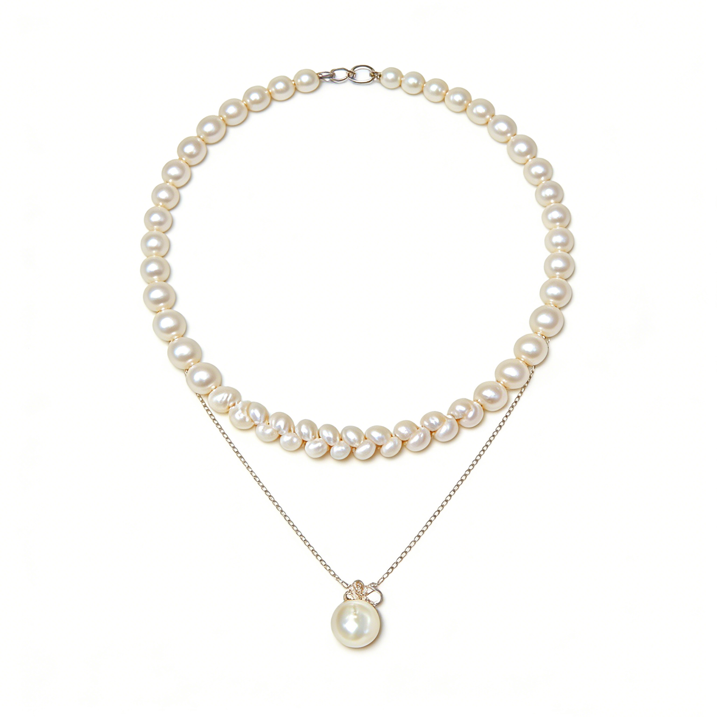 Pearl Choker with Baroque Pearl Pendant